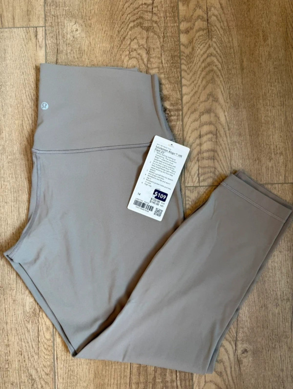 Lululemon Align High-Rise Pant 25" Size 14 - Warm Ash Grey